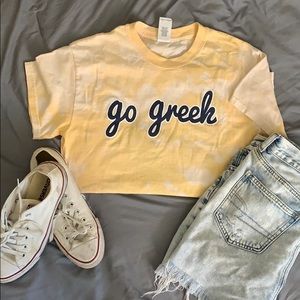 Univ of Pittsburgh custom bleach dye panhel tshirt